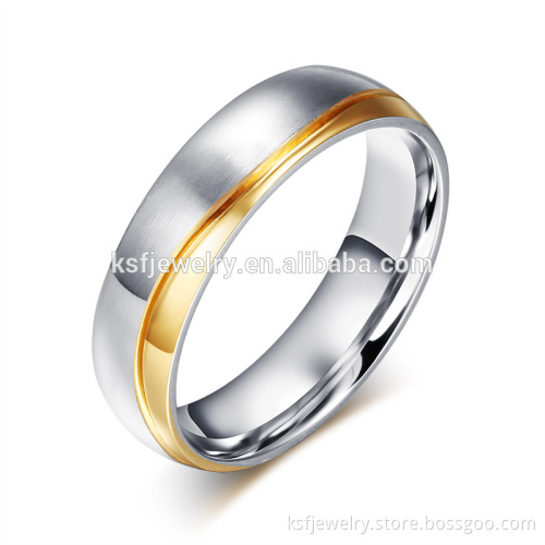 316L Stainless Steel Jewelry Fashion Gold Rings without Stones Wholesale